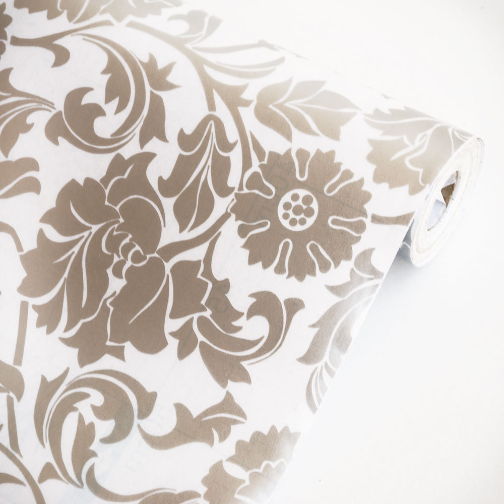 Silver Peony - Self-Adhesive Embossed Window Film(Roll)