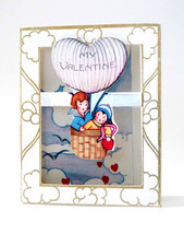 I&#39;m all up in the air over YOU Vintage Valentine Day Card Die Cut Hot Ai... - £7.07 GBP