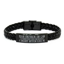 Funny Father-in-Law Stainless Steel Bracelet, Dear Father-in-Law, I - £19.54 GBP