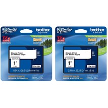 Brother Genuine P-Touch 2-Pack TZe-251 Laminated Tape, Black Print on White Stan - £44.81 GBP