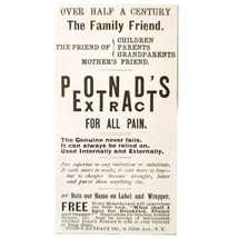 Pond&#39;s Extract Ointment 1897 Advertisement Victorian Quack Medicine ADBN... - $19.99