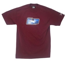 Bear Surfboards T-Shirt Men Size Large Surf Wave Red Graphic 90&#39;s - £23.67 GBP