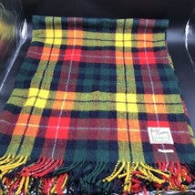 Burns Country Buchanan Tartan All Wool Blanket Scotland Plaid -- 52&quot; x 62&quot; - £40.44 GBP