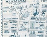 The Original Santa Fe &amp; Canyon Road Picture Map New Mexico 1975 - $27.72