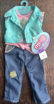 My Life As Clothes Jeans Outfit Denim Tee Vest Fits American Girl & 18" Dolls - $14.82