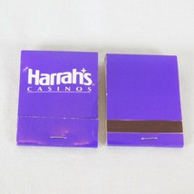 2 Harrah&#39;s Casino Unused Solid Purple Matchbook Multiple Locations Liste... - £4.65 GBP