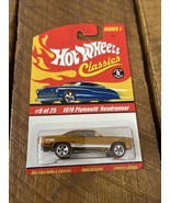 HOT WHEELS CLASSICS SERIES 1 1970 PLYMOUTH ROADRUNNER Gold 1/64 MOPAR Un... - $195.71 MXN