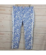 Lilly Pulitzer Kelly Skinny Ankle Pant Coastal Blue Fancy Feet Size 16 NWT - £58.05 GBP