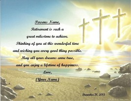 Retirement Gift for that Special Person~Personalized Poem Gift~ 3 Crosses - £6.66 GBP