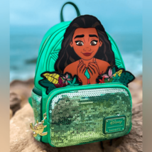 Moana Heart of Te Fiti Sequins Loungefly Mini Backpack - £143.87 GBP