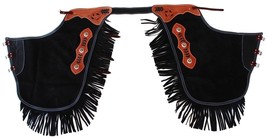 M Horse Western Fashion Cowboy Rodeo Show Suede Leather Chinks 924J03BK - $1,673.21 MXN