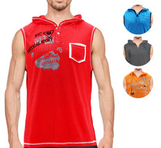 Men&#39;s Lightweight Athletic Sports Sleeveless T-Shirt Hoodie Vest Tank Top - $26.70