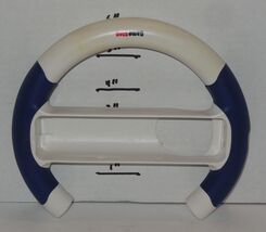 Nintendo Wii Steering Wheel Hard Plastic Dark Blue White - €12,61 EUR