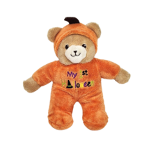 8&quot; Dan Dee My First Halloween Teddy Bear Orange Rattle Stuffed Animal Plush Toy - £37.21 GBP