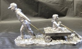 Michael Ricker Pewter Casting Children of the Season &quot;Rylin &amp; Cayle&quot; 199... - $47.45