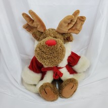 Boyds Bears &quot;Irwin Mooseltoe&quot; #917296 Christmas moose Santa w/Coat 12&quot; Plush - $19.79