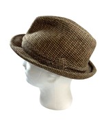 Vintage Stetson Mens Tweed Fedora Hat 7 3/8 Retro Brown Tan Gentleman Co... - £21.59 GBP