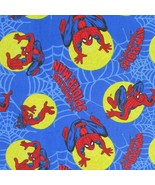 1.5 yd Vintage Amazing Spiderman Cotton Quilt Craft Fabric Springs Ind 5... - $20.28 CAD