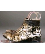 Jo Ghost Speckled Textured Pattern Fur Leather Ankle Booties Boots US 11 - $475.20