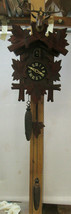 Carved In Germany 1-day Hunting-style cuckoo clock with deer head Hebert... - $206.96