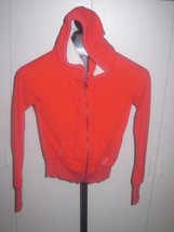 American Eagle Outfitters Ladies Orange Zip Fleece HOODIE-XS-GENTLY WORN-GREAT - £5.40 GBP