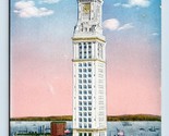 New Custom House Building Boston Massachusetts MA UNP Linen Postcard F19 - $3.91