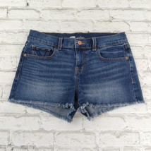 Old Navy Shorts Womens 4 Blue Mid Rise Jean Denim Cut Off Casual - £12.41 GBP