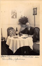 Seville Spain Male Spanish Teacher~Creche~Wine Bottle Real Photo Postcard - £6.83 GBP