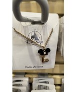 Disney Parks Mickey Mouse Ears Cubic Zirconia Letter L Gold Color Neckla... - $642.52 MXN