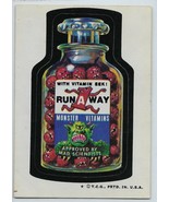 Run-A-Way Monster Vitamins 1974 Wacky Packages 6th series Spoof of One A... - $19.99