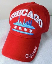 Chicago Windy City Adjustable hat cap Big Bear Headwear red New - £9.27 GBP