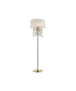 Ore Furniture 63 in. Aurora Barocco Shade Crystal Gold Floor Lamp - $455.54