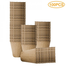 3.15 Inch 100 Pcs Peat Pots For Seedlings Gardening Seed Starter Biodegradable  - £44.35 GBP