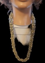 Hawaii Wedding Mongo Shell with Kukui Nut Lei Necklace - £9.16 GBP