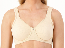 Breezies Underwire Unlined Floral Jacquard Support Bra- Sandstone, 36B - £21.40 GBP