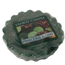 Yankee Candle Pinecone &amp; Lime Scented Wax Tart 8 Hour Fragrance Green Smell Good - £6.34 GBP