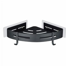 Bathroom Shower Caddy Suction Corner Shelf Black 22.5cm - $52.46