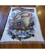 Very Rare Vintage  Grateful Dead Ship of Fools Woven Blanket Tapestry. - €404,96 EUR