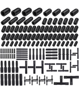  115PCS Nylon Vacuum Connector & Plug Hose End Cap Assortment Kit Black - $435.34 MXN