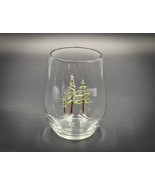 Snowy Trees Hand Painted - 17 oz stemless Wine Glass - £18.82 GBP
