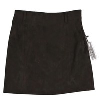 HAUTE MONDE Black Faux Suede Stretch Mini Skirt, NWT, Women&#39;s Size M - $17.42