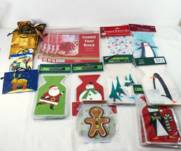 420 Christmas Shaped Treat Bags  15 Cookie Tray Bags 8 Frosted Bakery Ba... - £35.95 GBP