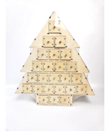 13 Inch Tall Christmas Tree Shaped Advent Calendar, 24 Drawers, Unfinish... - $27.32 CAD