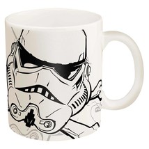 NEW Zak Designs Star Wars Storm Trooper Ceramic Coffee Tea Cup Mug Black White  - £15.94 GBP