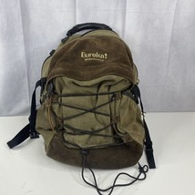 Eureka! Monterey Padded Backpack Rugged Bag Brown &amp; Green - £20.60 GBP
