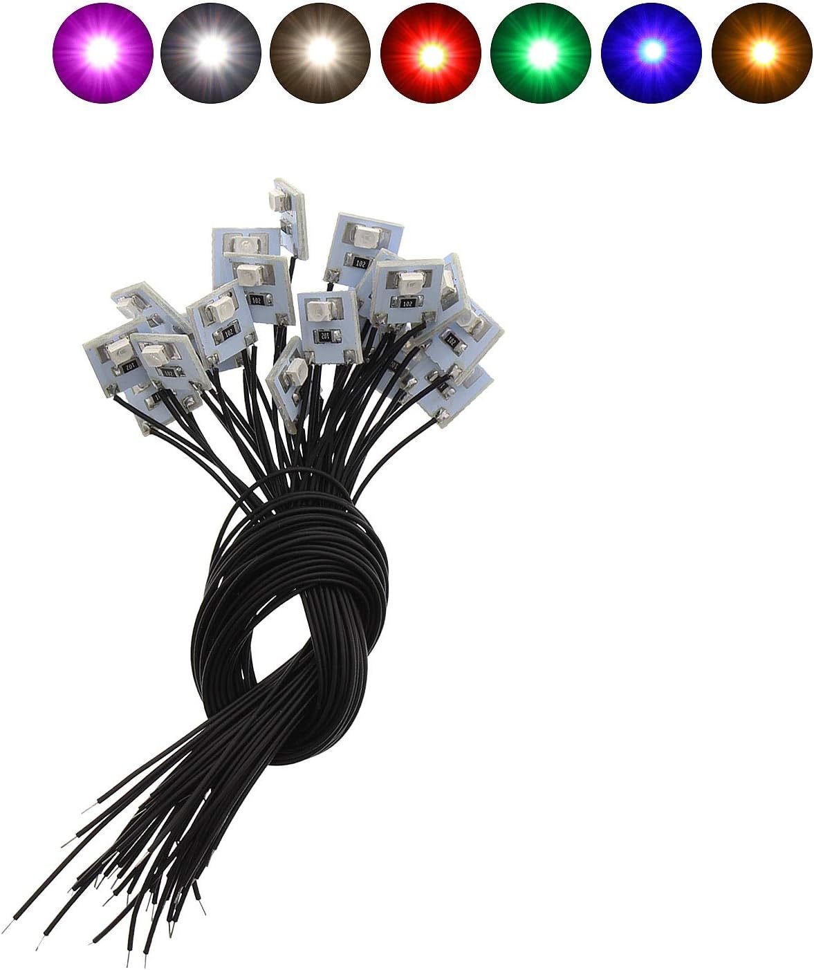 Evemodel Dd00 70Pcs Pre Wired White Warm White Red Yellow Blue Green Pur... - $31.63