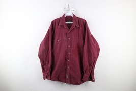 Vintage 90s Timberland Mens Medium Distressed Chamois Cloth Button Shirt... - $39.55