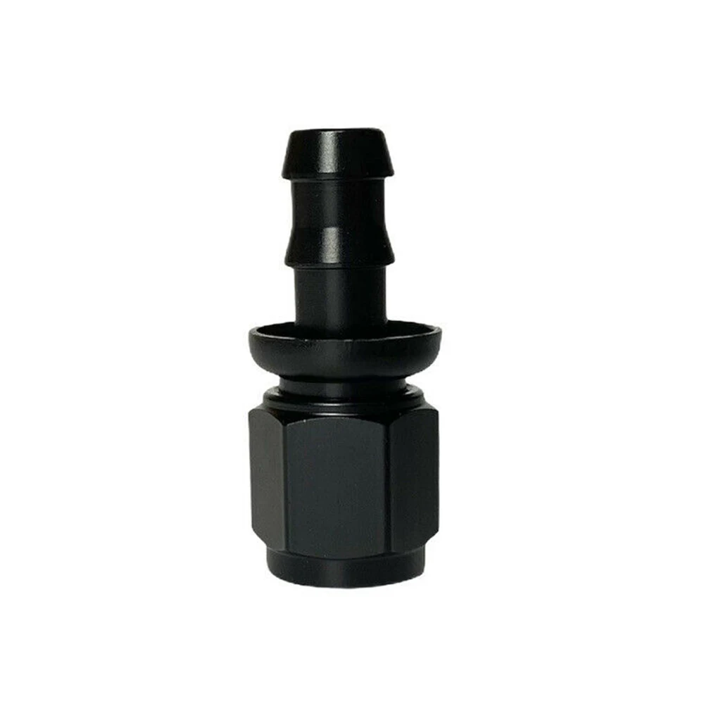 6AN AN6 Female To 3/8 straight Push On Barb Hose Adapter Swivel Fitting Black - £81.97 GBP