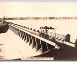 RPPC CPR Irrigation Dam Bassano Alberta Canada UNP 1910s AZO Postcard E14 - £10.85 GBP
