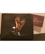 Embroidered Genuine Leather Bifold Men&#39;s Wallet Billfold  - £6.21 GBP+